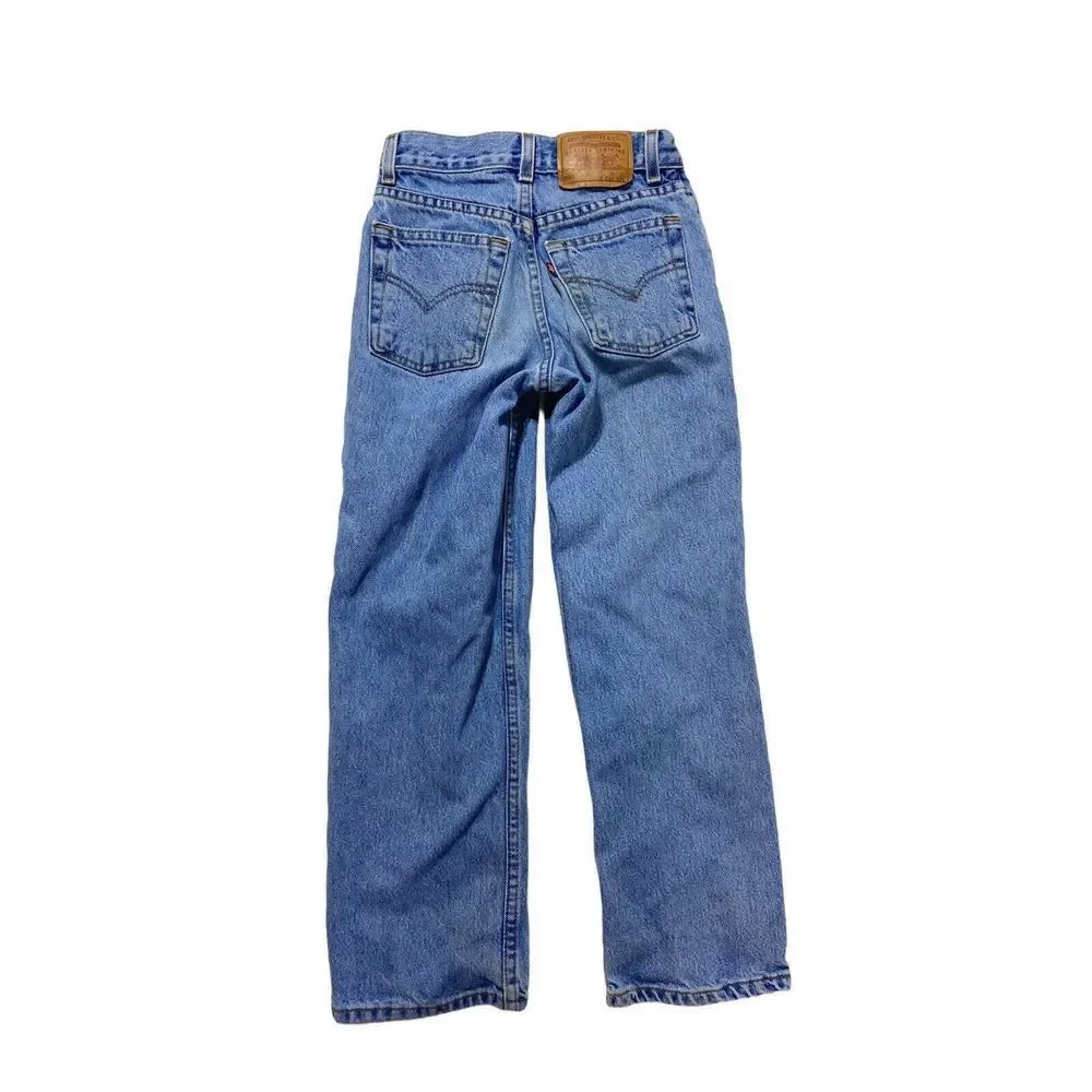 vintage Levi’s 550 relaxed fit regular kid sz 9  W‎ 24” L 22” Batwing